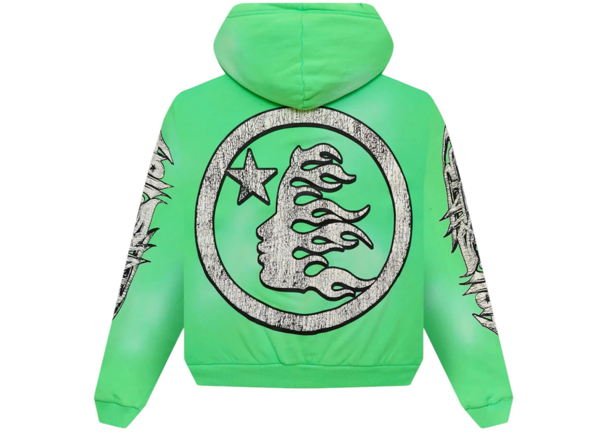 Hellstar Graffiti Zip-Up Green - vue secondaire A