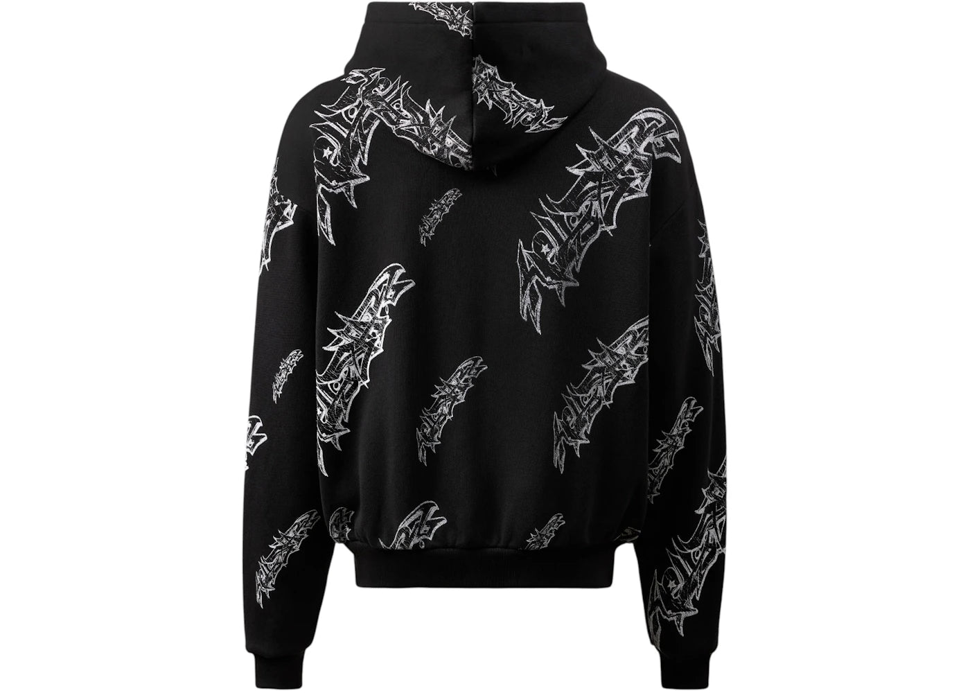 Hellstar Graffiti Zip-Up Hoodie Black - vue secondaire B