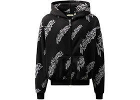 Hellstar Graffiti Zip-Up Hoodie Black