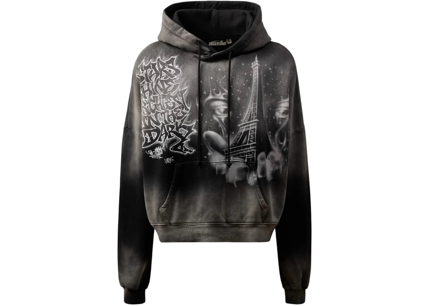 Hellstar I Heart Paris Hoodie Black - vue secondaire A
