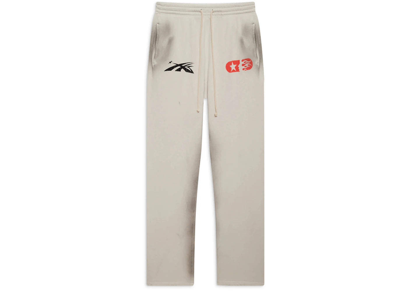 Hellstar If You Dont Like Us Beat Us Sweatpants White - vue 360