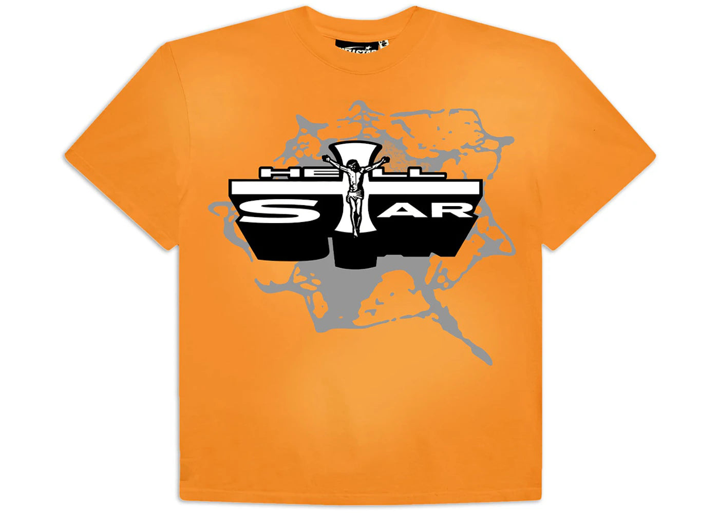 Hellstar Jesus T-Shirt Orange - vue secondaire A