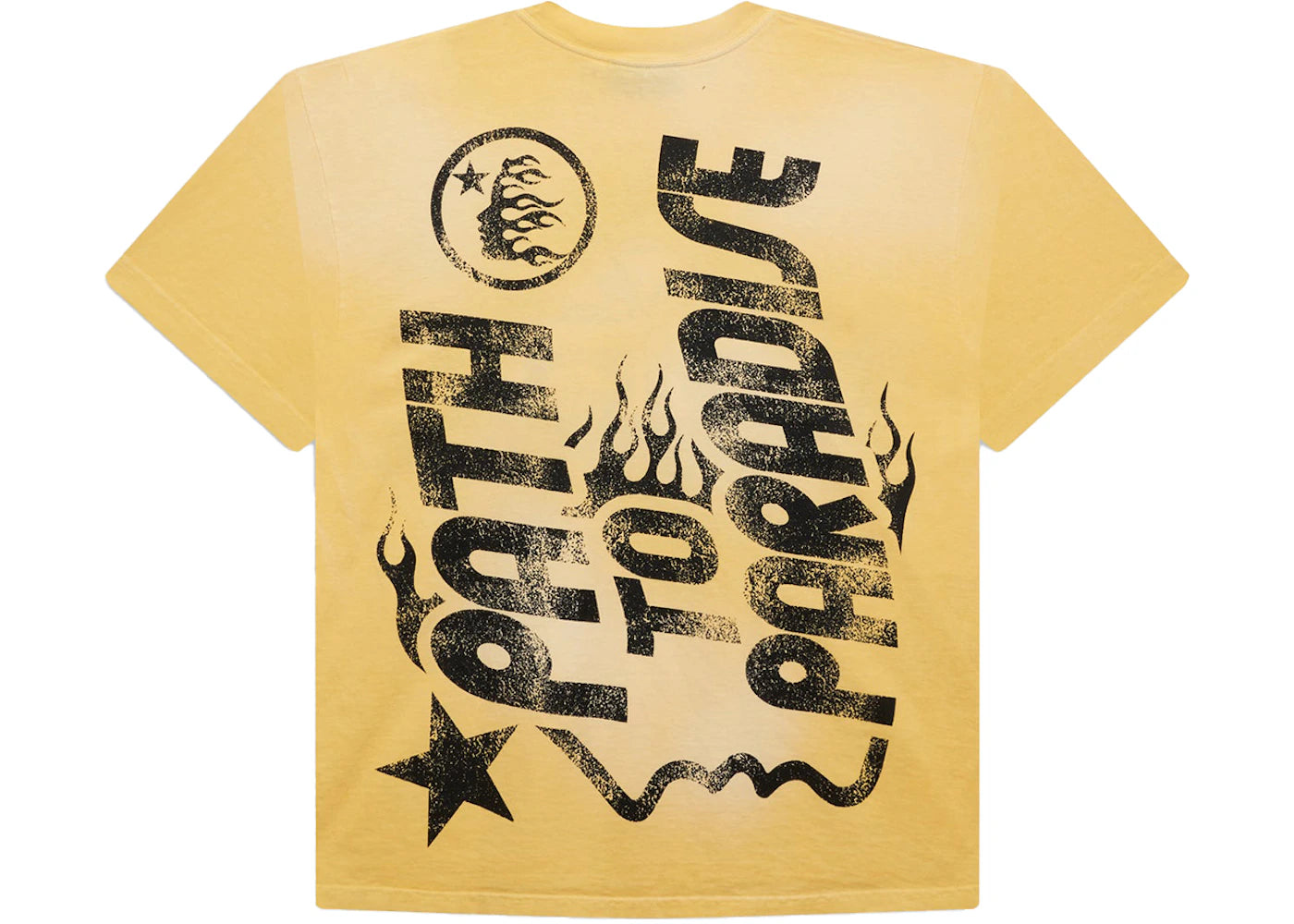 Hellstar Jesus T-Shirt Yellow - vue secondaire A