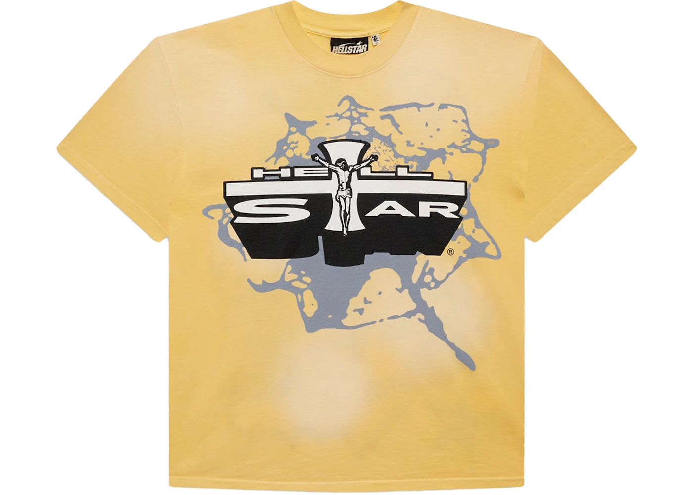Hellstar Jesus T-Shirt Yellow - vue 360