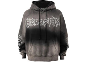 Hellstar Metal Logo Hoodie Washed Black - vue 360