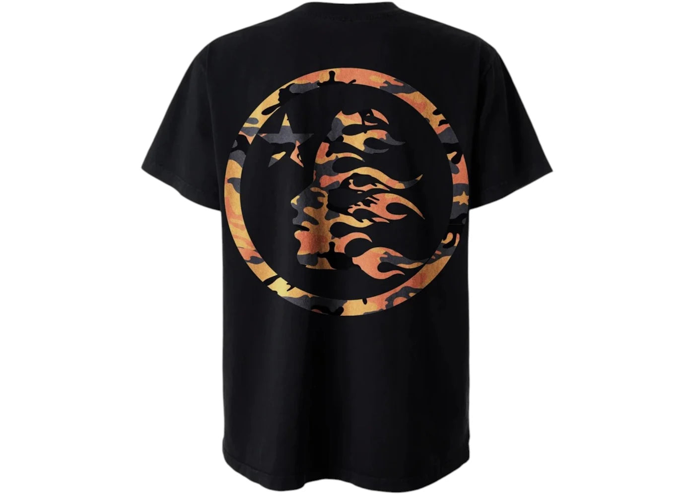 Hellstar Orange Sports Camo Core Logo T-shirt Black - vue secondaire B