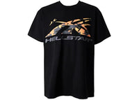 Hellstar Orange Sports Camo Core Logo T-shirt Black
