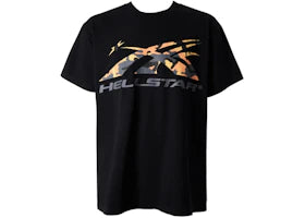 Hellstar Orange Sports Camo Core Logo T-shirt Black