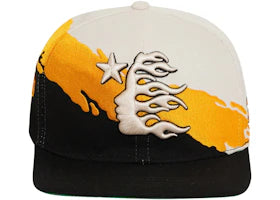 Hellstar Paintbrush Snapback Hat Orange/Black - vue 360