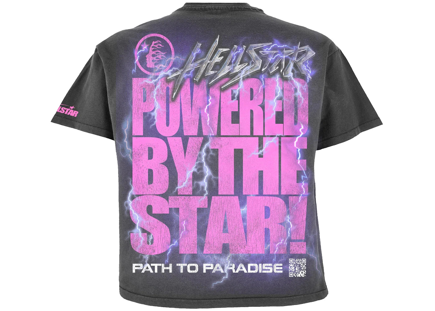 Hellstar Powered By The Star T-Shirt Black - vue secondaire B