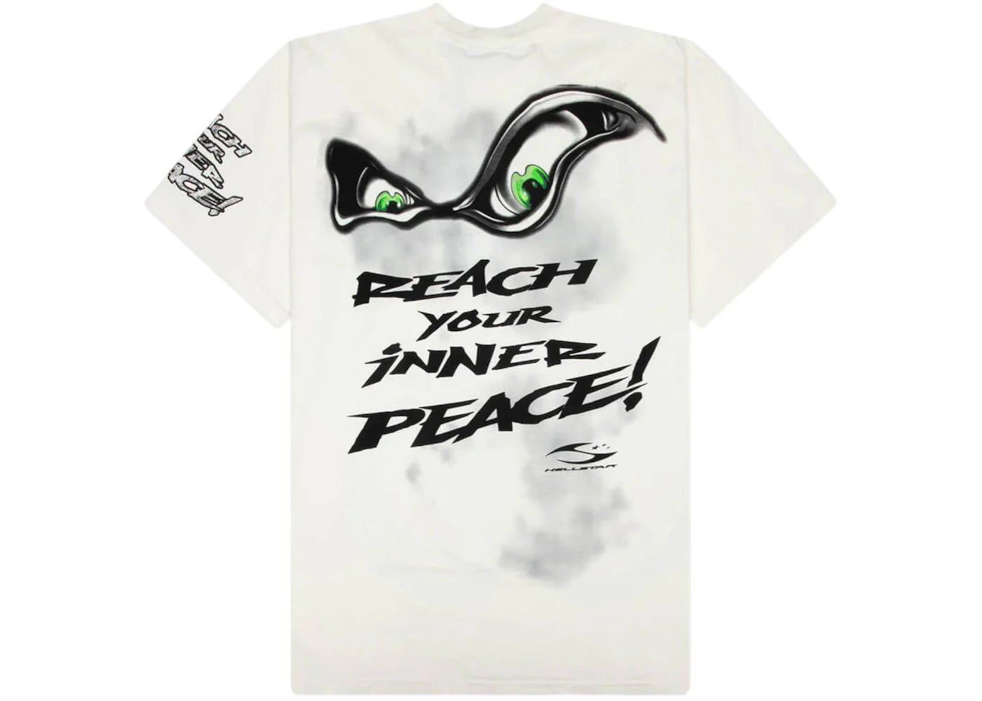 Hellstar Reach Your Inner Peace Yoga T-shirt White - vue secondaire A
