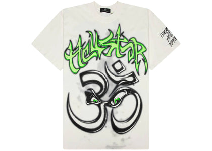 Hellstar Reach Your Inner Peace Yoga T-shirt White - authentic Hellstar apparel