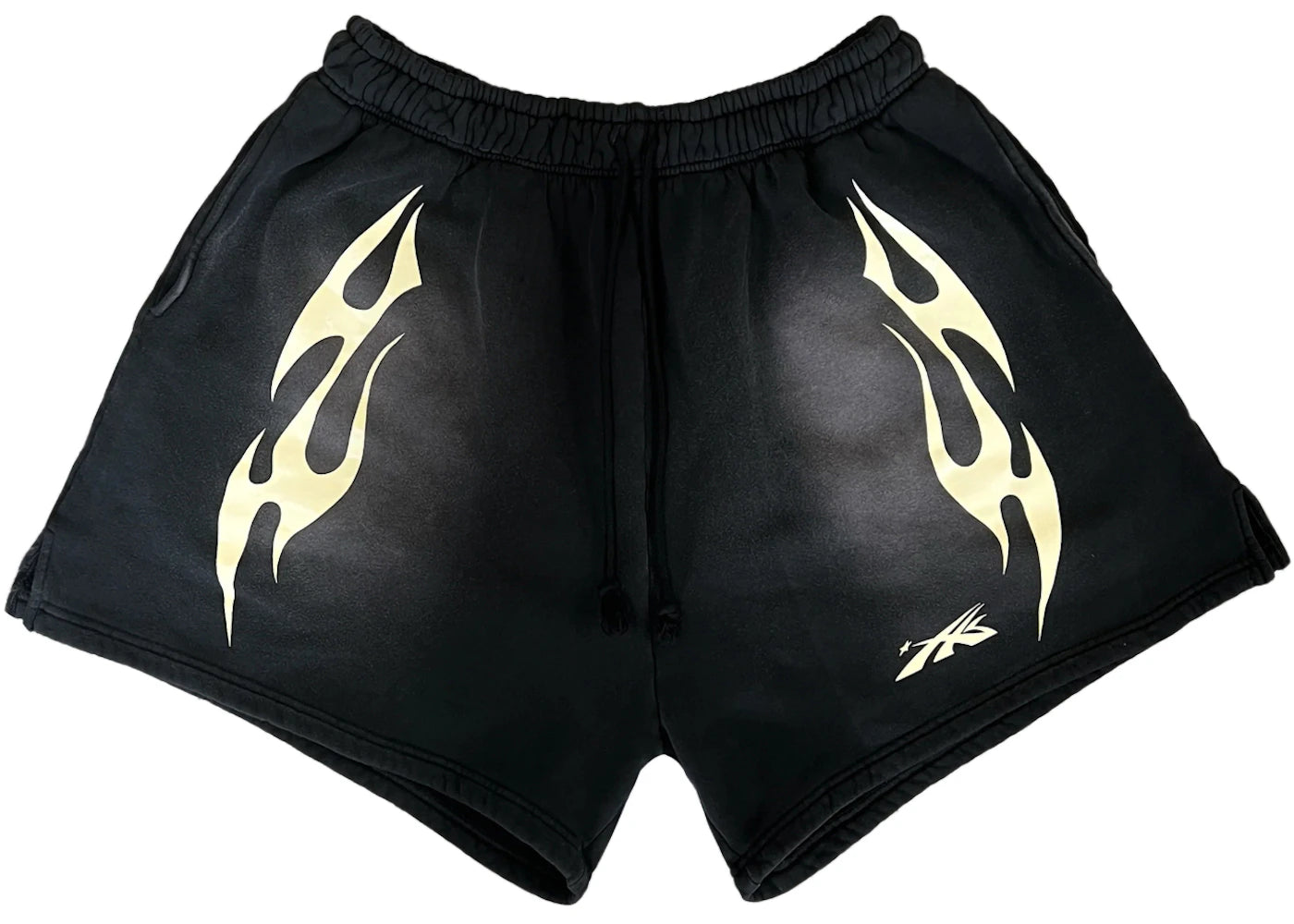 Hellstar Sports Flame Shorts Black - vue secondaire A