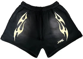 Hellstar Sports Flame Shorts Black - vue 360