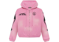Hellstar Sports Flame Zip Up Hoodie Pink