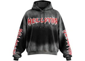 Hellstar Stars Shine Graffiti Hoodie Black/Red - vue 360