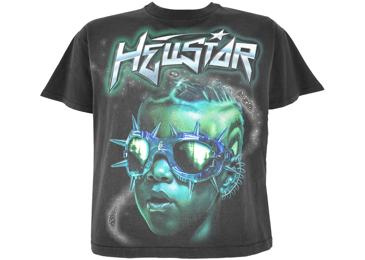 Hellstar The Future T-Shirt Black Blue - vue secondaire A