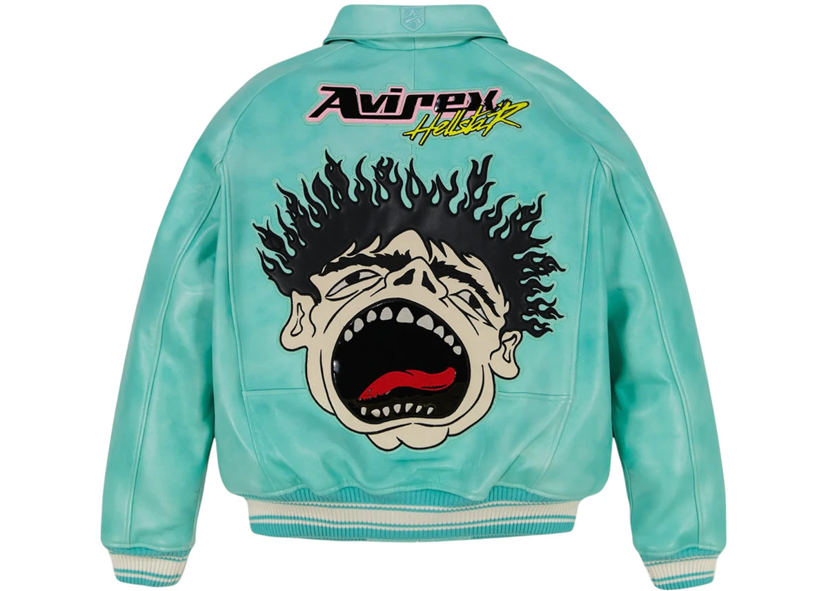 Hellstar x Avirex Jacket Turquoise - vue secondaire B