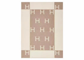 Hermes Avalon Baby Blanket Noisette Moyen/Blanc - vue 360