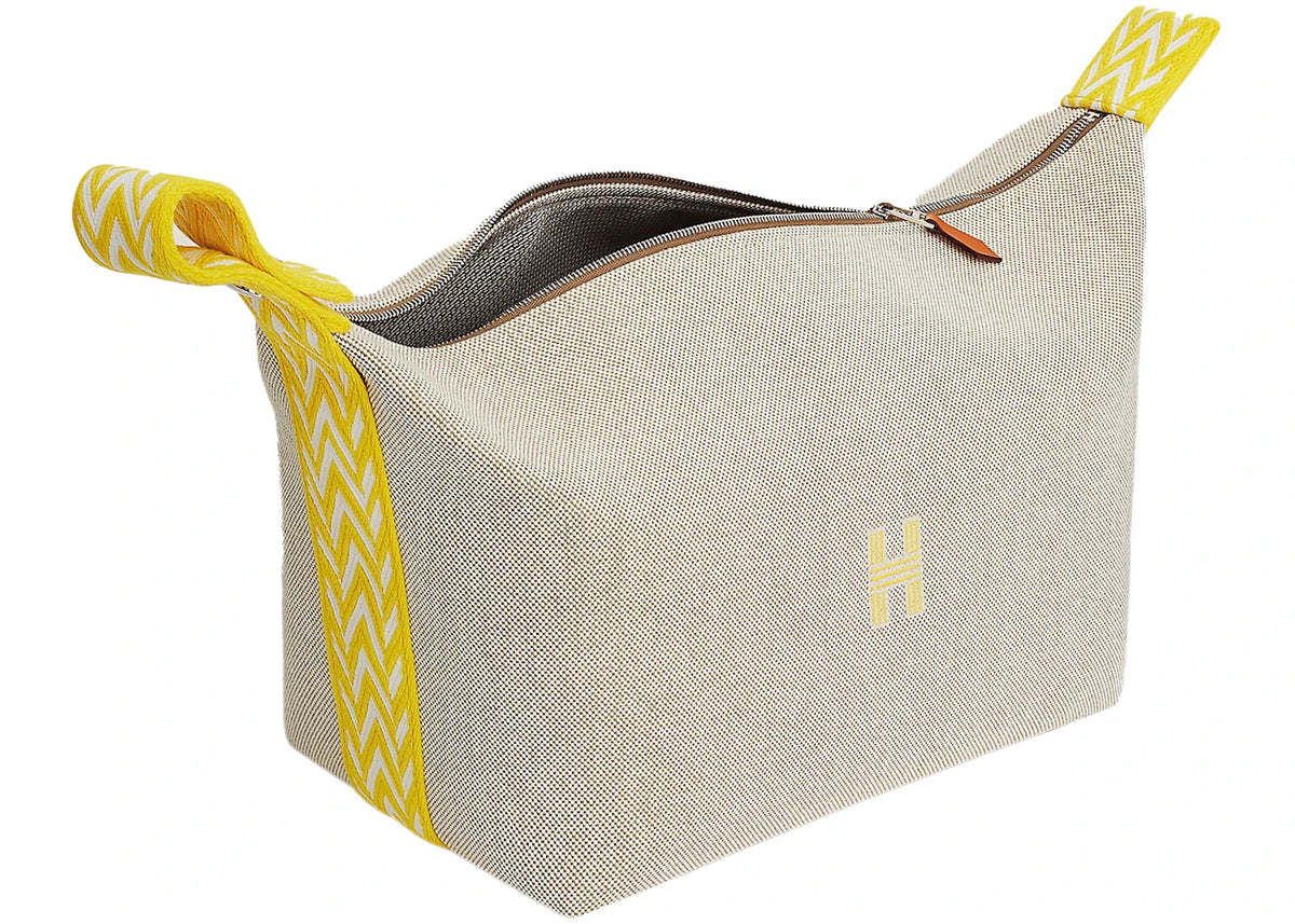 Hermes Case Bride-a-Brac Large Jaune Citron - vue secondaire B