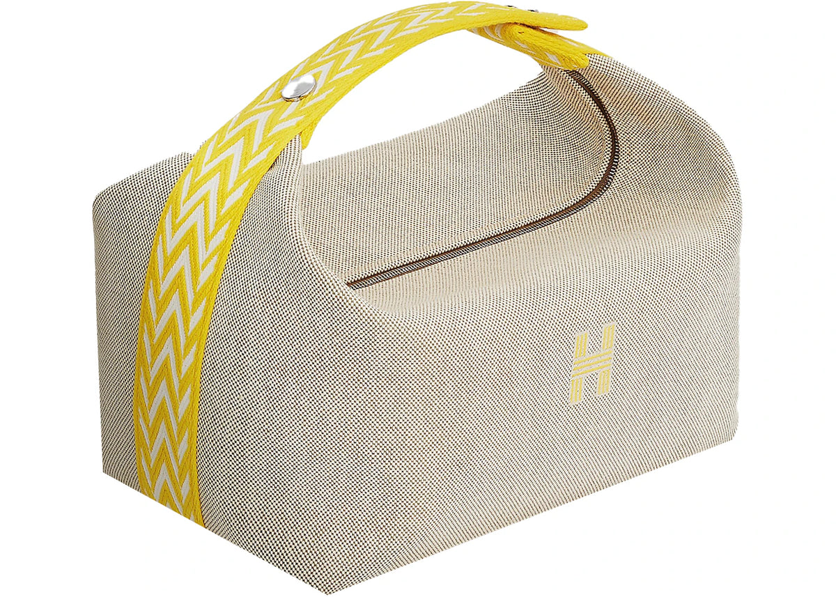 Hermes Case Bride-a-Brac Large Jaune Citron - vue secondaire A
