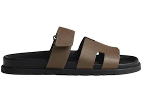 Hermes Chypre Sandal Brown Leather
