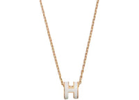 Hermes Mini Pop H Pendant Blanc