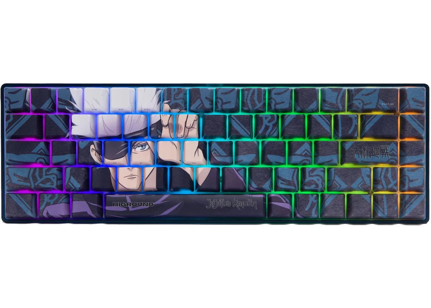 Higround x Jujutsu Kaisen Gojo Basecamp Keyboard Blue/Black - vue secondaire B