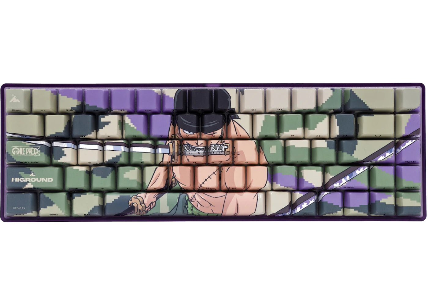 Higround x One Piece Zoro Performance Base65 Keyboard Green/Purple sneakers - authentic Higround shoes
