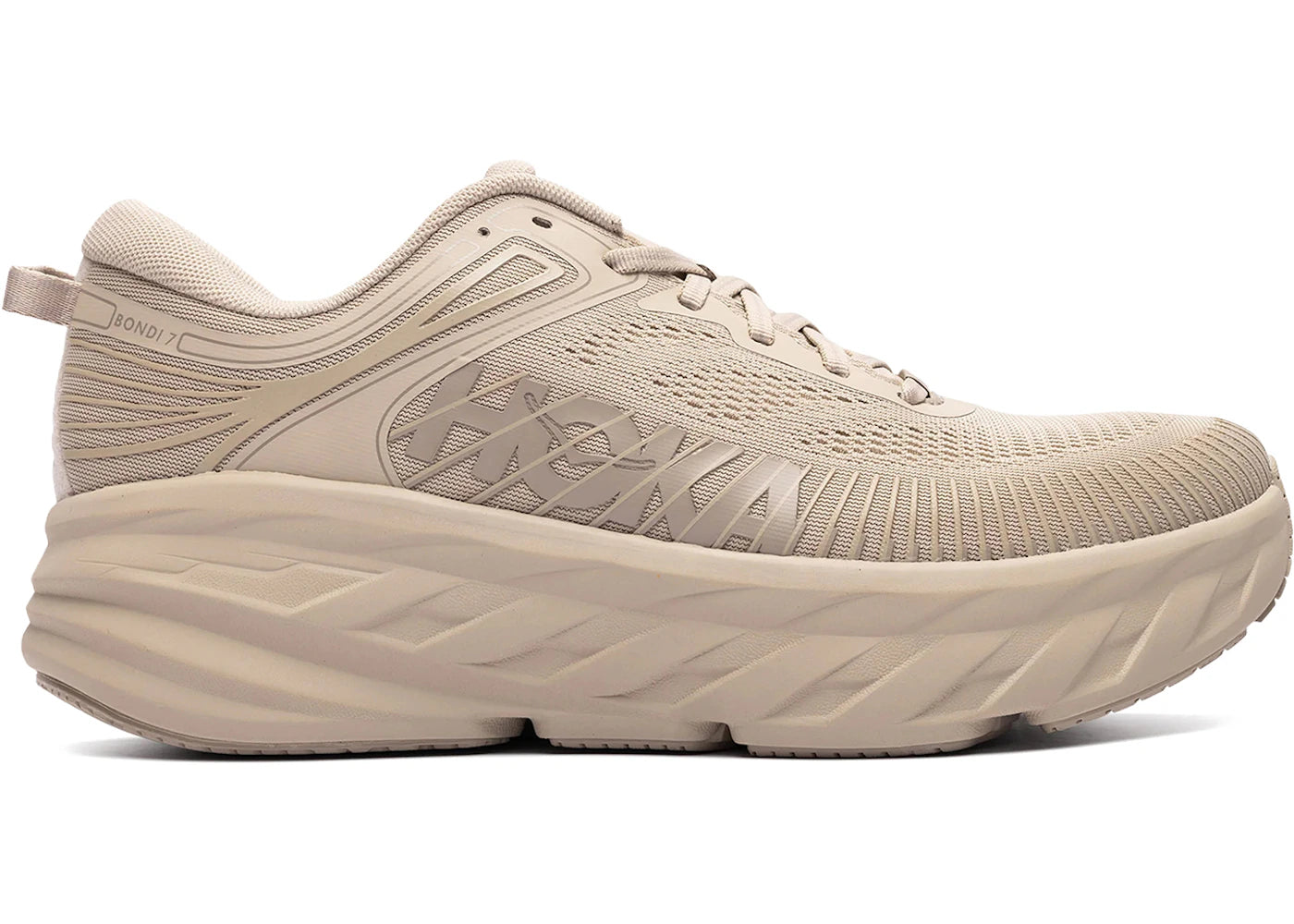 Hoka One One Bondi 7 Raw Linen - vue 360