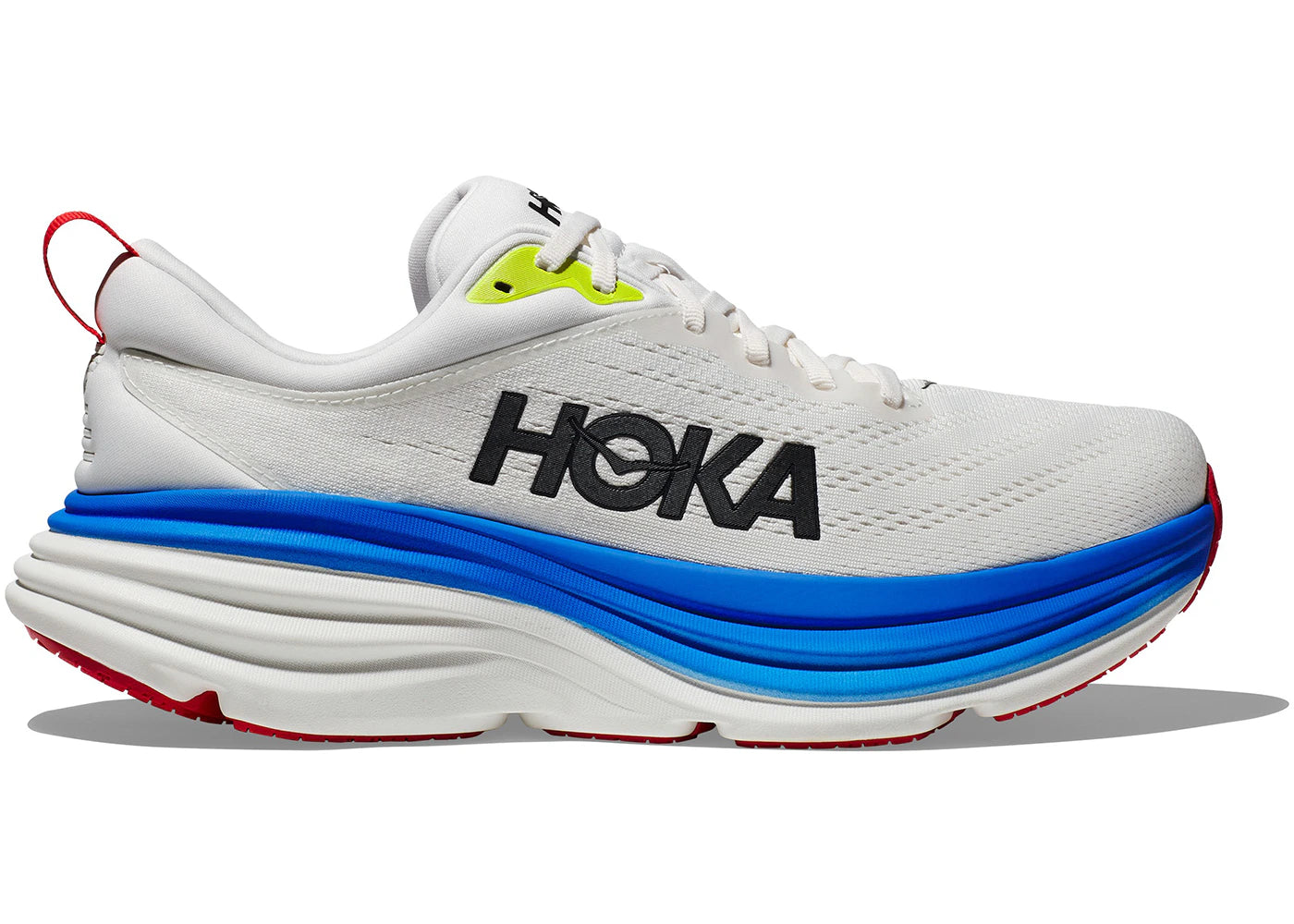 Hoka One One Bondi 8 Blanc De Blanc Virtual Blue - vue 360
