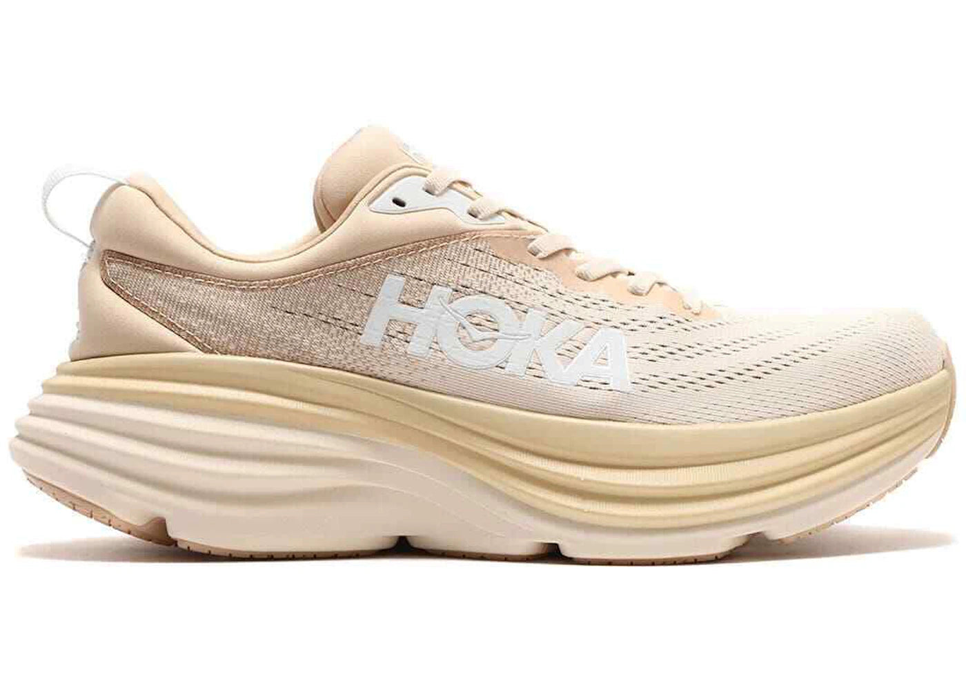 Hoka One One Bondi 8 Shifting Sand Eggnog - vue 360
