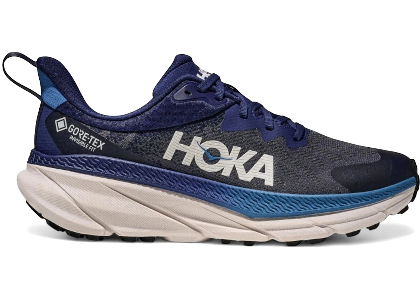 Hoka One One Challenger ATR 7 Gore-Tex Midnight Blue Grout - vue 360