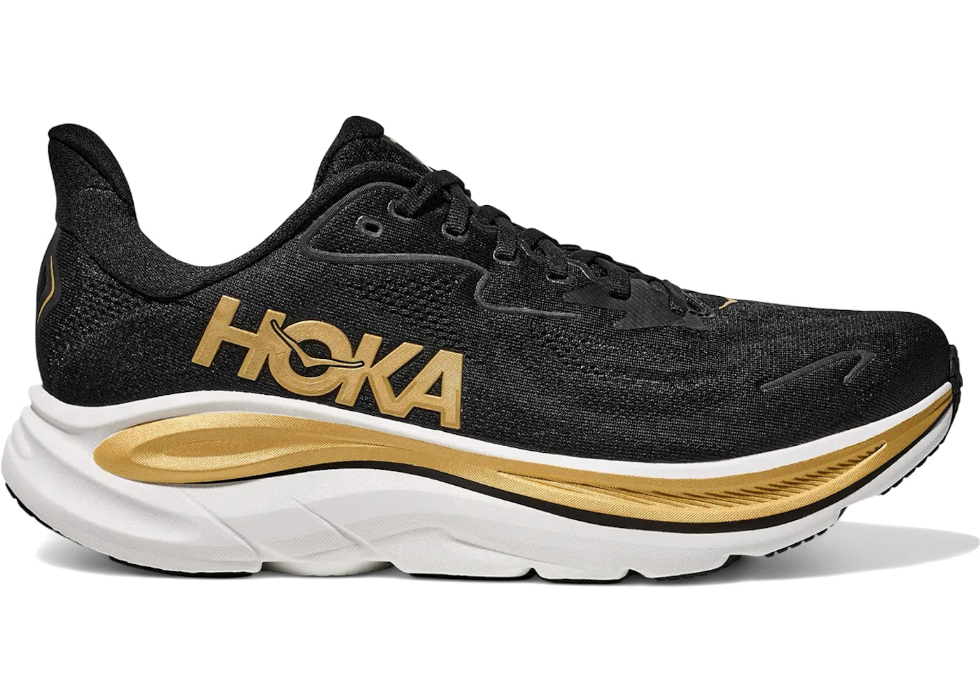 Hoka One One Clifton 10 Black Gold - vue 360