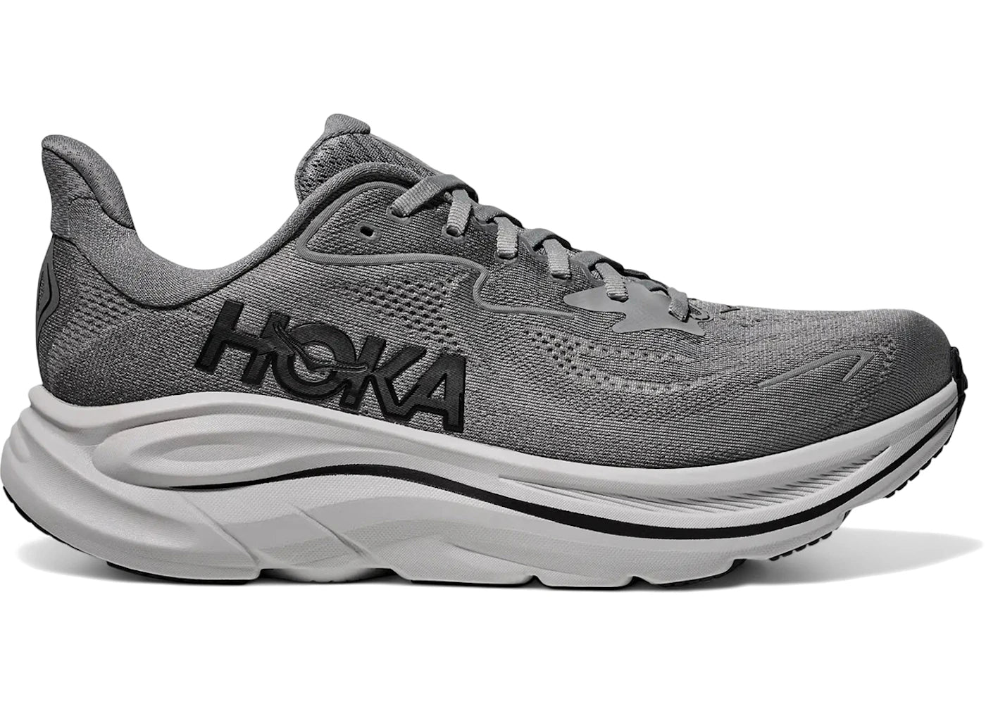 Hoka One One Clifton 10 Galactic Grey Asteroid - vue 360