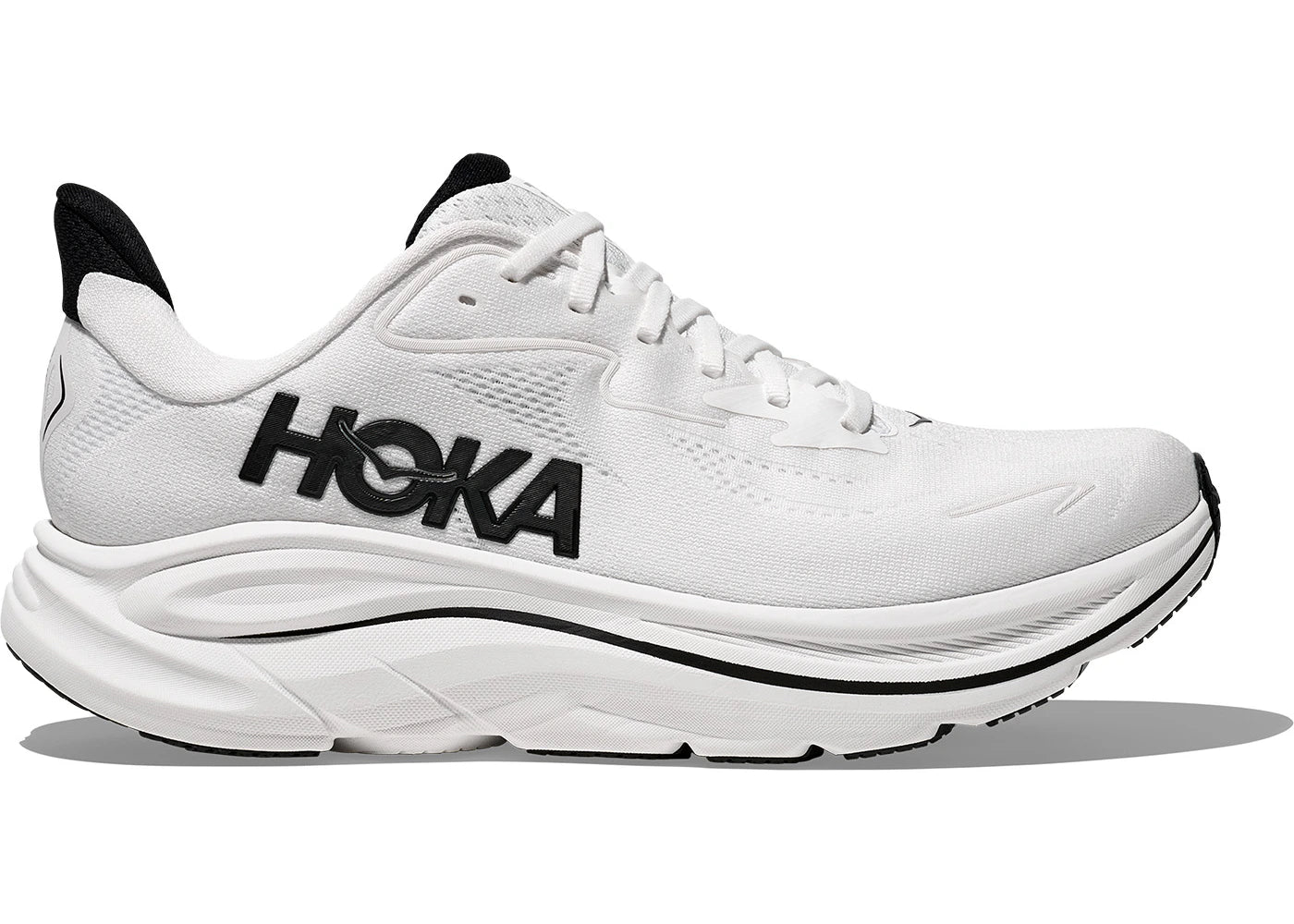 Hoka One One Clifton 10 White Black - vue 360