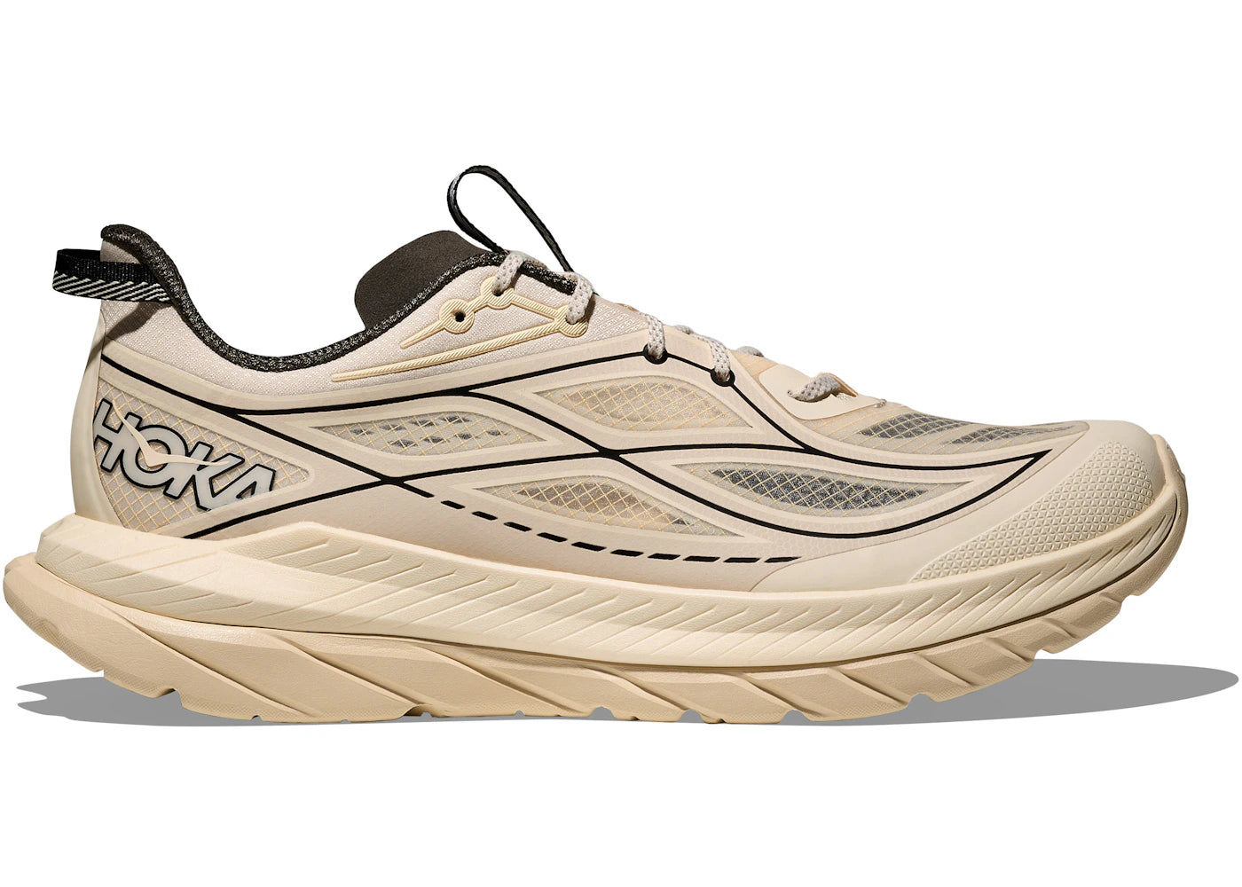 Hoka One One Mach Remastered Eggshell Asphalt Grey - vue 360
