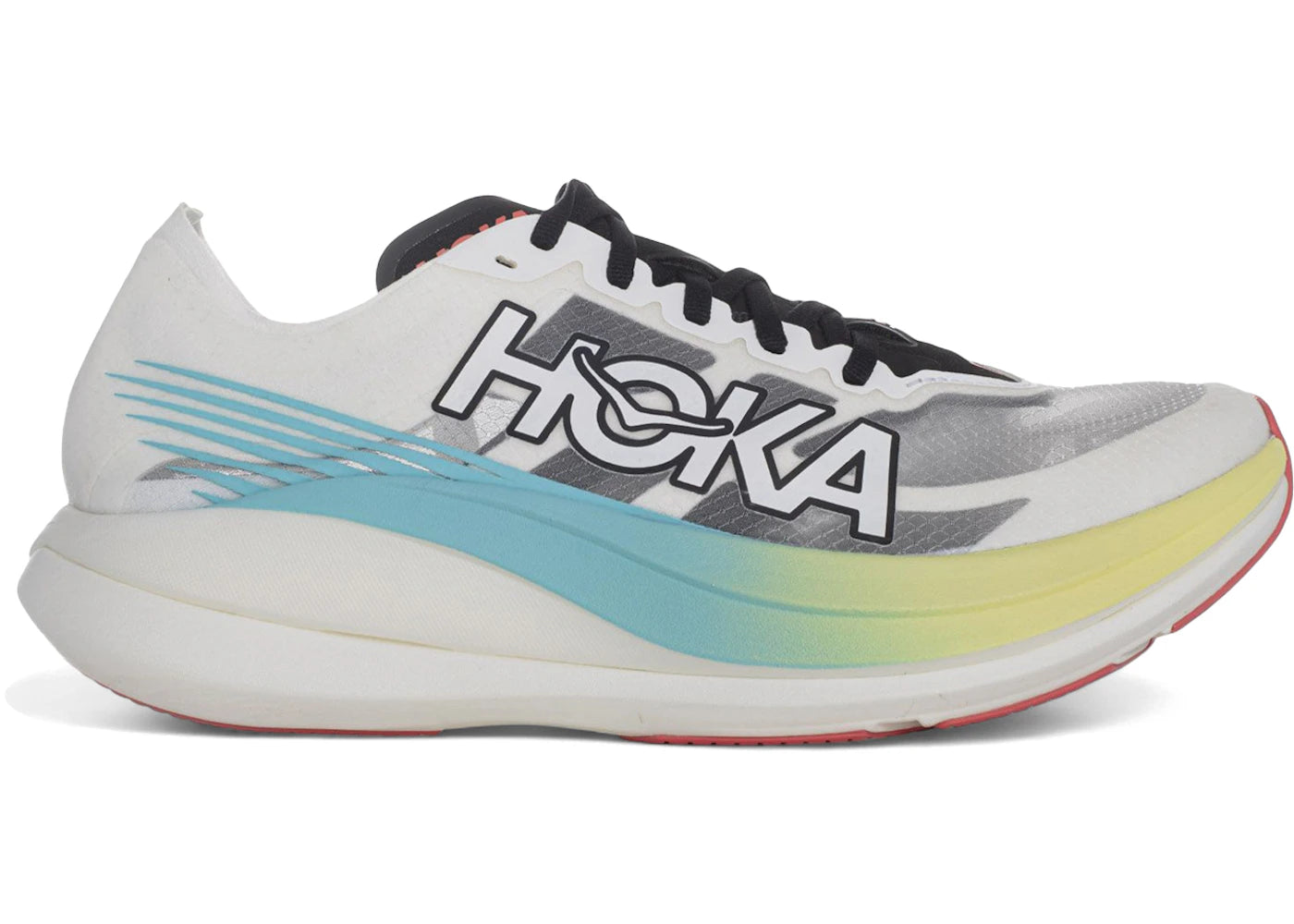 Hoka One One Rocket X 2 Yuzu Cielo Blue - vue 360
