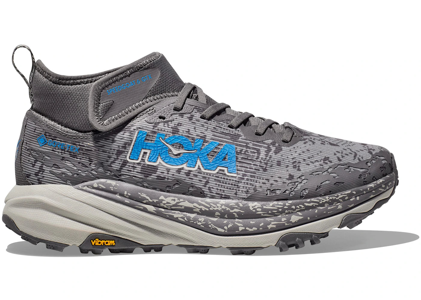 Hoka One One Speedgoat 6 Mid Gore-Tex Satellite Grey Stardust - vue 360