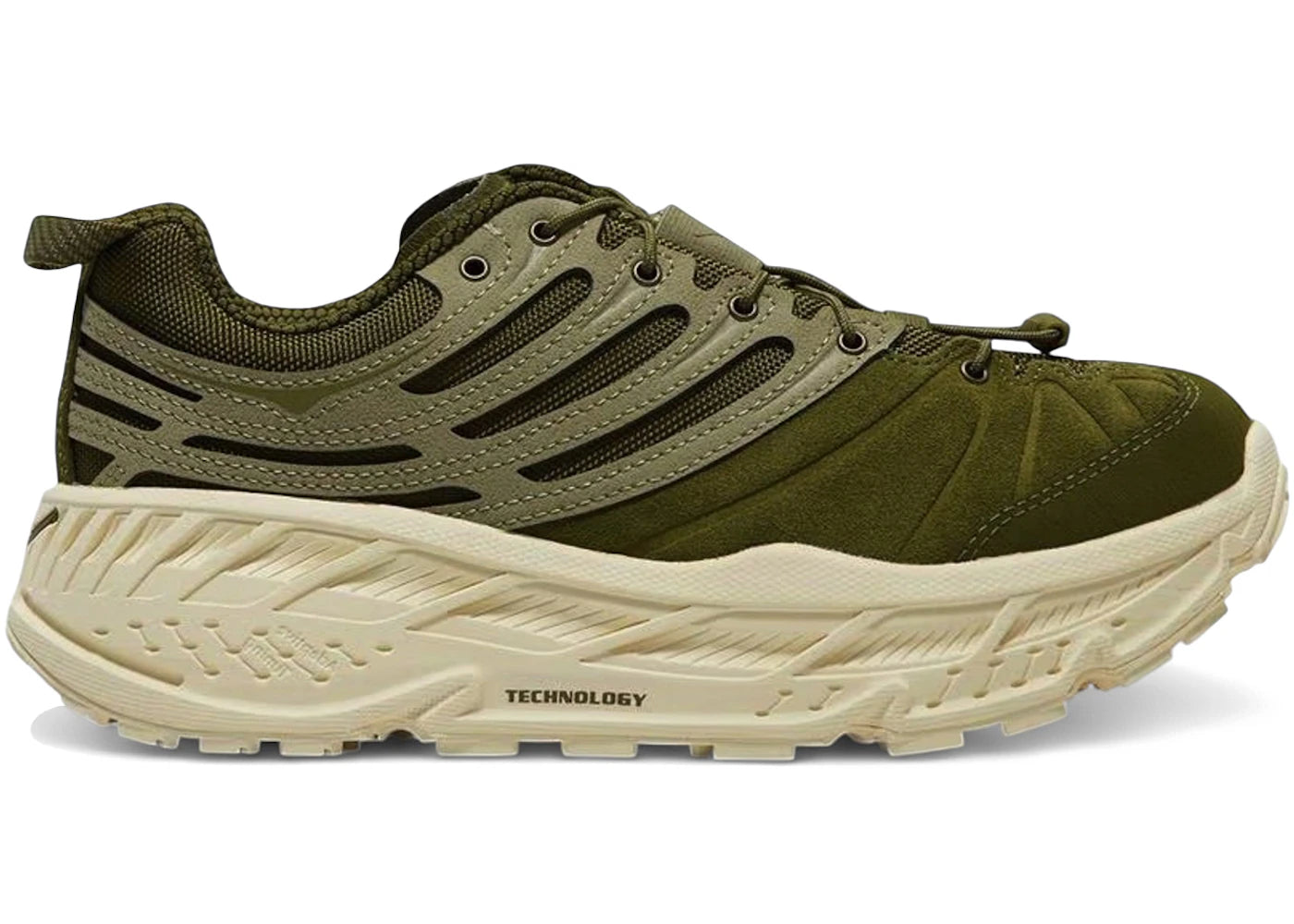 Hoka One One Stinson EVO OG TP Moss Green Wild Mushroom - vue 360