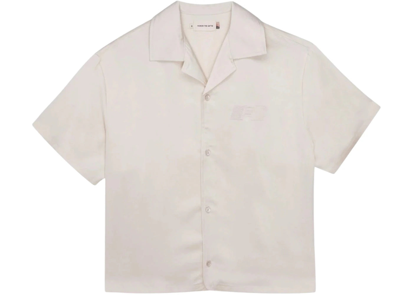 Honor The Gift Chest Logo Camp Collar Shirt Beige - vue secondaire A