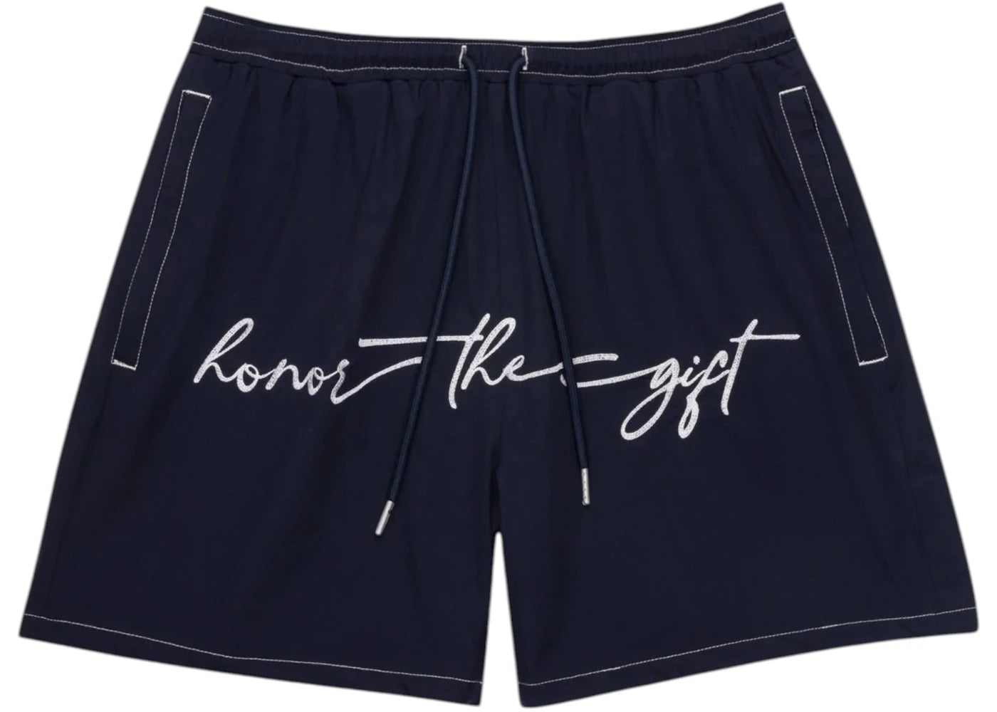 Honor The Gift Hybrid Cursive 5 Inch Shorts Navy - vue secondaire A