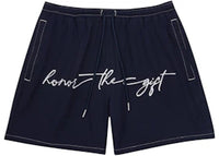 Honor The Gift Hybrid Cursive 5 Inch Shorts Navy