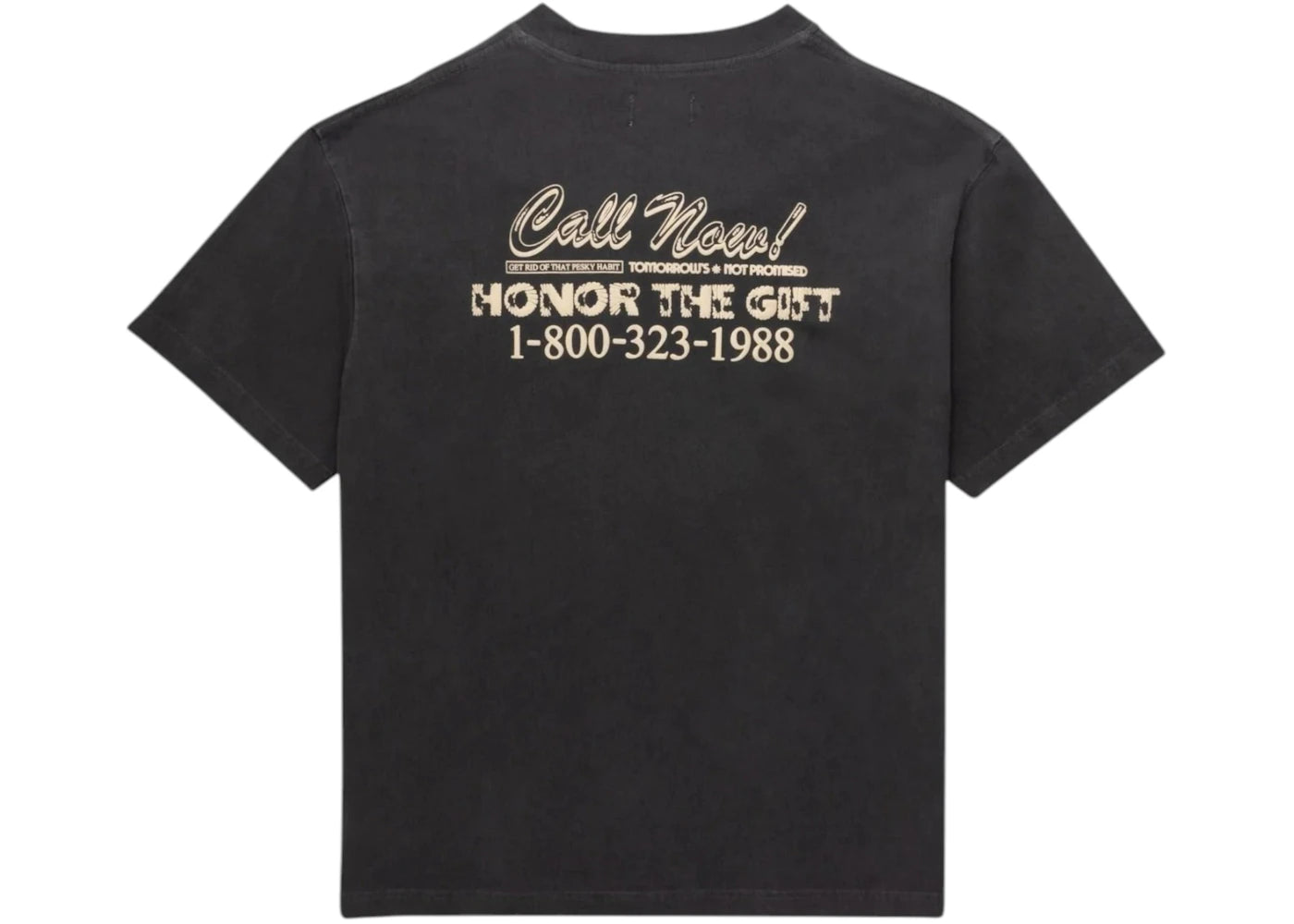 Honor The Gift Procastination Hotline Tee Black - vue secondaire B