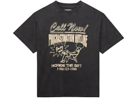 Honor The Gift Procastination Hotline Tee Black - vue 360