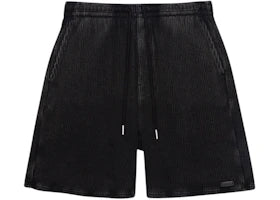 Honor The Gift Rib Knit  Drawcord 7 Inch Shorts Black