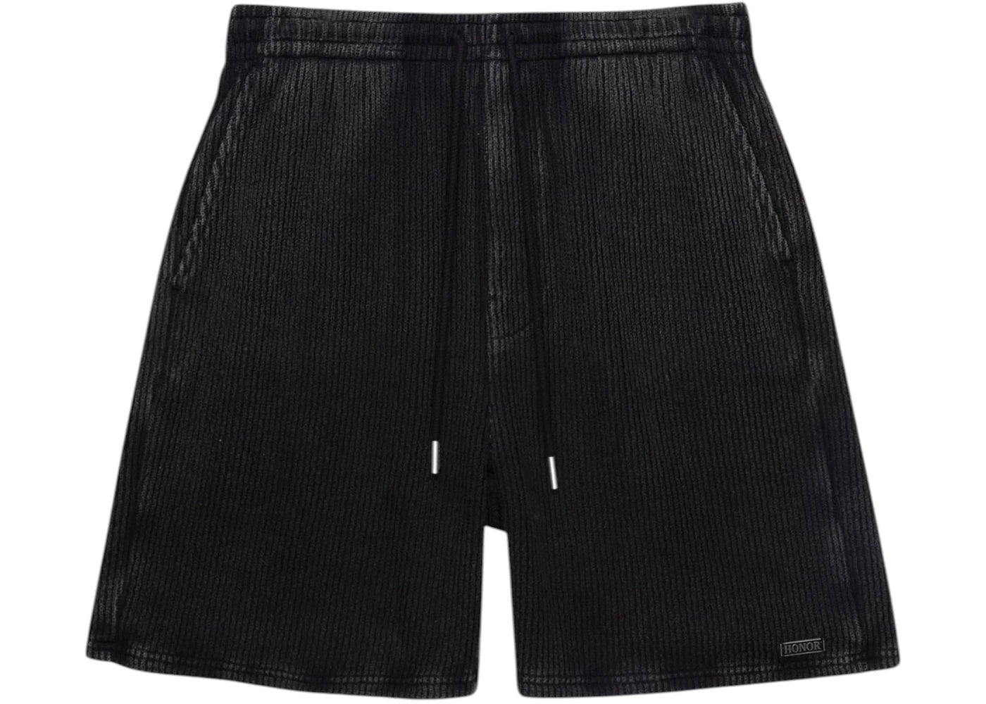 Honor The Gift Rib Knit  Drawcord 7 Inch Shorts Black - vue secondaire A