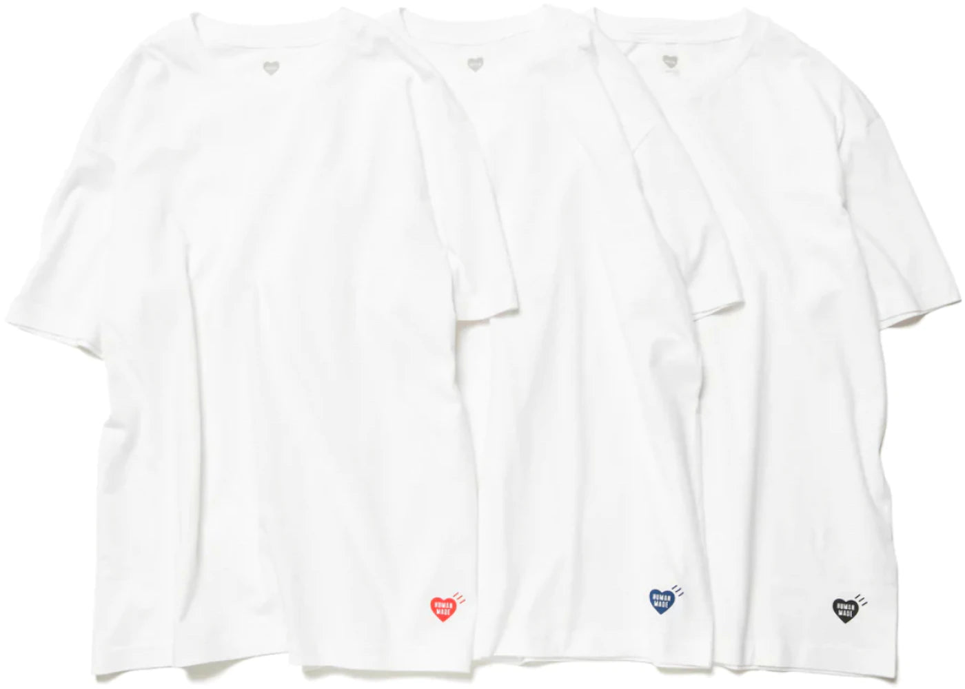 Human Made 3 Pack Premium Cotton T-Shirt White - vue secondaire B