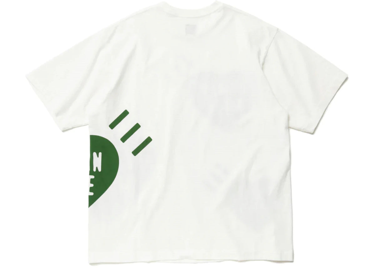 Human Made Big Heart T-Shirt White Green - vue secondaire B