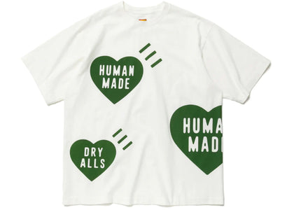 Human Made Big Heart T-Shirt White Green - apparel view 2